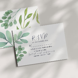 Eucalyptus Botanische Bruiloft  RSVP Kaartje