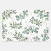 Eucalyptus Botanische bruiloft, Vrijgezellenfeest Inpakpapier Vel (Voorkant 3)