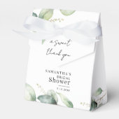 Eucalyptus Botanische Bruiloftsshower Bedankdoosjes (Voorkant Zijde)