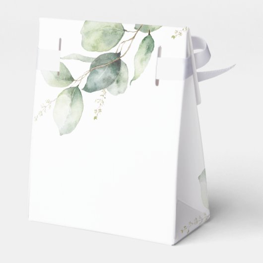 Eucalyptus Botanische Bruiloftsshower Bedankdoosjes (Achterkant)