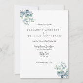 Eucalyptus Botanische Elegante Formele Trouwdag Kaart (Voorkant)