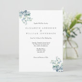 Eucalyptus Botanische Elegante Formele Trouwdag Kaart (Staand voorkant)