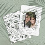 Eucalyptus botanische elegante foto simpele bruilo save the date<br><div class="desc">Eucalyptus botanische elegante moderne boetfoto eenvoudig stijlvol huwelijk</div>