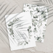 Eucalyptus botanische elegante moderne eenvoudige save the date