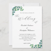 Eucalyptus Botanische Elegante Script Moderne Trou Kaart (Voorkant)
