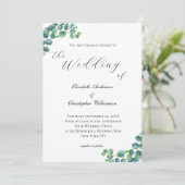 Eucalyptus Botanische Elegante Script Moderne Trou Kaart (Staand voorkant)