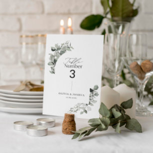 Eucalyptus botanische elegante tafel nummer bruilo kaart