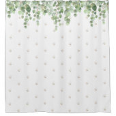 Eucalyptus Botanische Floral Serene Shower Curtain Douchegordijn (Voorkant)