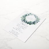 Eucalyptus Botanische Folie Uitnodiging (Gedraaid)