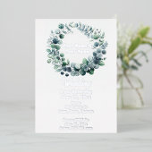 Eucalyptus Botanische Folie Uitnodiging (Staand Voorkant)