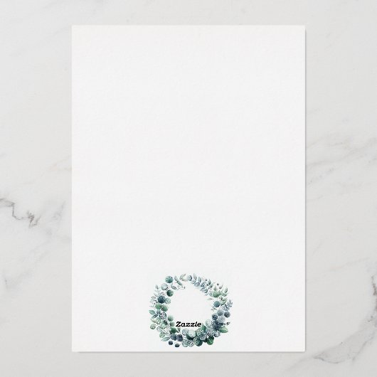 Eucalyptus Botanische Folie Uitnodiging (Achterkant)