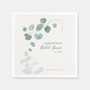 Eucalyptus Botanische Geometrische Bruiloftsborrel Servet