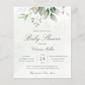 Eucalyptus Botanische Gold Baby shower (Voorkant)