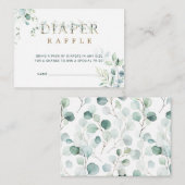 Eucalyptus Botanische Gouden Letter Luier Raffle Informatiekaartje (Voorkant / Achterkant)