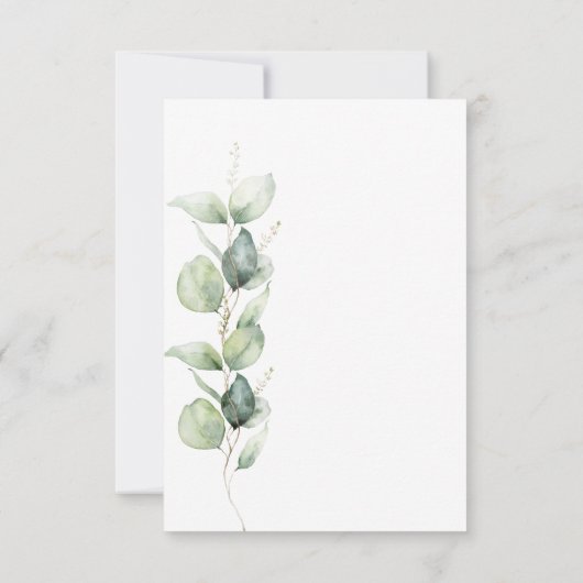 Eucalyptus Botanische Greenery 40e verjaardag Kaart (Achterkant)