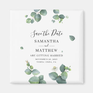 Eucalyptus Botanische Groene Bewaar de Datum Magneet