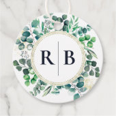Eucalyptus Botanische Groene Bladeren Bruiloft Bedankjes Labels (Voorkant)