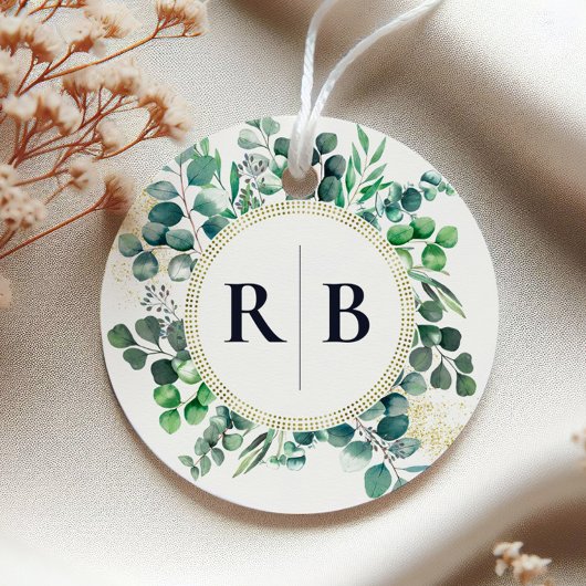 Eucalyptus Botanische Groene Bladeren Bruiloft Bedankjes Labels