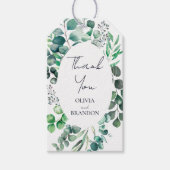 Eucalyptus Botanische Groene Bladeren Bruiloft Cadeaulabel (Voorkant)