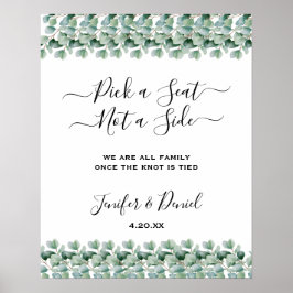 Eucalyptus Botanische Groene Huwelijk Poster