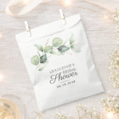Eucalyptus Botanische Groene Script Bruidsuitnodig Bedankzakje (Geknipt)