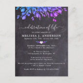 Eucalyptus botanische late viering van het leven uitnodiging briefkaart (Voorkant)