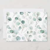 Eucalyptus Botanische Letter Baby Shower Bedankkaart (Achterkant)
