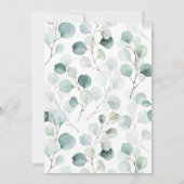 Eucalyptus Botanische Letter Boy Baby shower Kaart (Achterkant)