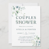 Eucalyptus Botanische Letter Couples Shower Kaart (Voorkant)