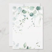 Eucalyptus Botanische Letter Gold Baby shower Kaart (Achterkant)