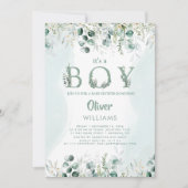 Eucalyptus botanische letter Het is een jongen Bab Kaart (Voorkant)