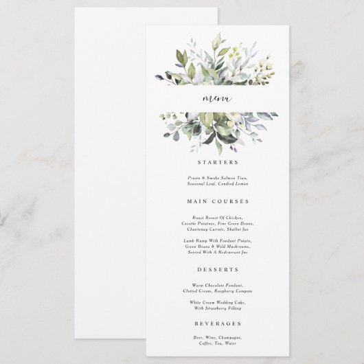 Eucalyptus Botanische menukaart (Voorkant / Achterkant)