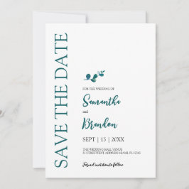 Eucalyptus botanische minimalistische bruiloft save the date