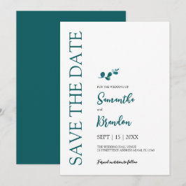 Eucalyptus botanische minimalistische bruiloft save the date