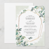 Eucalyptus Botanische Moderne Bruiloft Kaart (Voorkant / Achterkant)