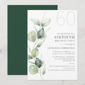 Eucalyptus Botanische Moeder 60e Verjaardag Kaart (Voorkant / Achterkant)