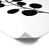 Eucalyptus Botanische Plant Waterverf Schilderen Poster (Hoek)