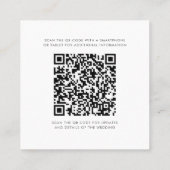 Eucalyptus Botanische QR-code Sla de datumkaart op Vierkante Visitekaartje (Achterkant)