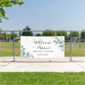 Eucalyptus Botanische Rustieke Bruiloft Feest Spandoek (Insitu)
