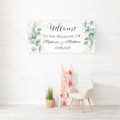 Eucalyptus botanische rustieke bruiloft spandoek (Insitu)