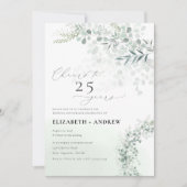 Eucalyptus Botanische sage Elk jaar Jubileum Kaart (Voorkant)