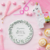 Eucalyptus Botanische Sage Green Vrijgezellenfeest Papieren Bordje (Feest)