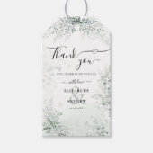 Eucalyptus Botanische Sage Green Weddenschap Bedan Cadeaulabel (Voorkant)
