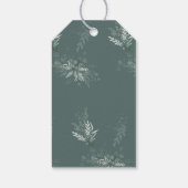 Eucalyptus Botanische Sage Green Weddenschap Bedan Cadeaulabel (Achterkant)