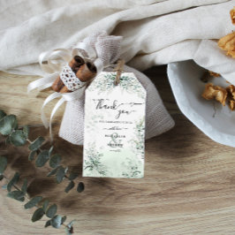 Eucalyptus Botanische Sage Green Weddenschap Bedan Cadeaulabel