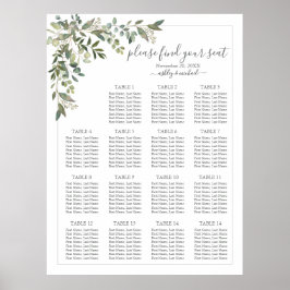 Eucalyptus Botanische Sage Green Weddenschap Poster