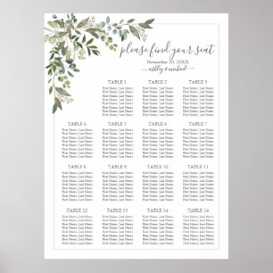 Eucalyptus Botanische Sage Green Weddenschap Poster
