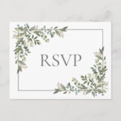 Eucalyptus Botanische Sage Green Wedding RSVP Uitz Uitnodiging Briefkaart (Voorkant)