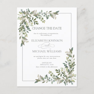 Eucalyptus Botanische Sage Groene Verandering van  Feestdagenkaart