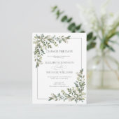 Eucalyptus Botanische Sage Groene Verandering van  Feestdagenkaart (Staand voorkant)